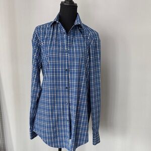 Kirkland Signature Blue and White Plaid Men's Shirt